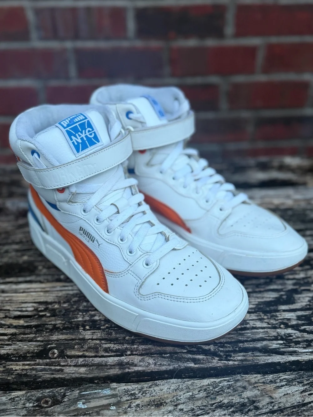PUMA Basketball Sky LX Mid Athletic NYC Men’s Sz 9 New York Knicks NBA Sneakers